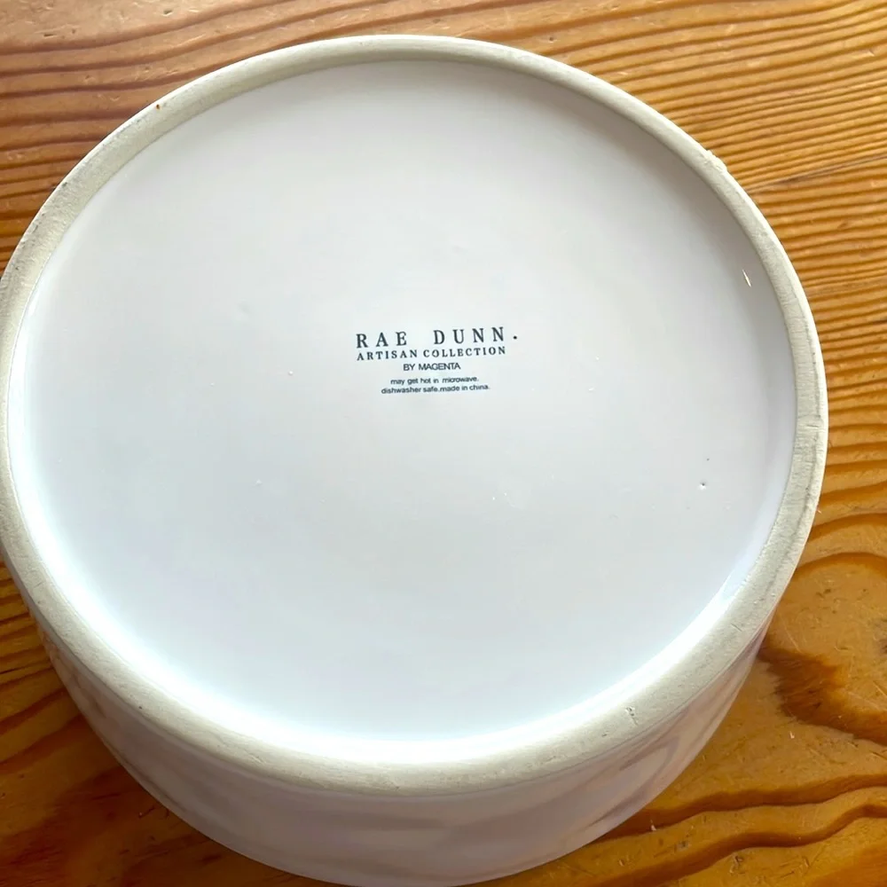 Rae Dunn artisan collection ceramic dog bowl “Savor”